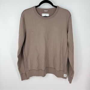 Reigning Champ Long Sleeve Exterior Stitching Crewneck Sweater